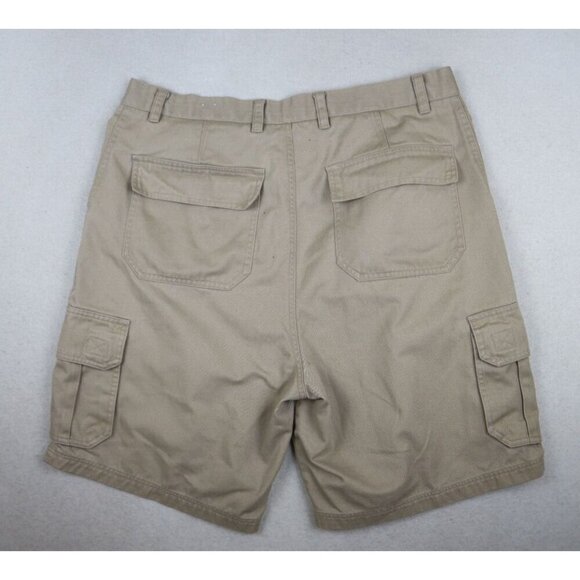 ALPINE RIDGE MEN'S BEIGE PLEATED FRONT KHAKI CARGO SHORTS SIZE 36 - 8.5" INSEAM - Picture 11 of 16